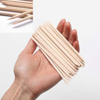 100 Pcs Orange Wood Nail Sticks Double Sided Multi Functional Cuticle Pusher - Image 7