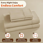 LBRO2M 1000 Thread Count 100% Egyptian Cotton Sheets Set Twin XL, 3 Piece Sets - Image 5