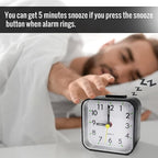 Lamisola Small Analog Travel Alarm Clock, Battery Operated Desk Table Shelf - Image 5