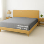 Feather & Stitch 1 Piece Fitted Sheet King Size, 100% Cotton Damask Sateen Weave - Image 5