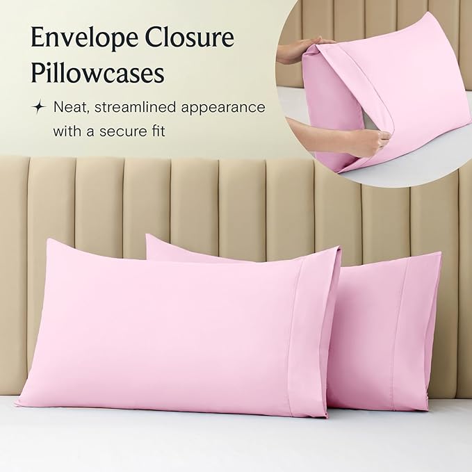 LuxClub 4 PC Sheet Set Bed Sheets Deep Pockets Eco Friendly Wrinkle Free - Image 5