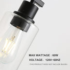 Bathroom Vanity Light Fixtures, 3-Light Matte Black Bathroom Lights, Wall - Image 5