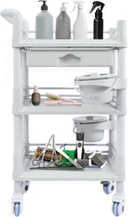 Salon Storage Cart, 3 Tier Rolling Beauty Organizer by MUSESPANI