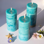 Pillar Candles Ocean Breeze Scented 3x6 inch Long-Lasting Clean Burning Candle - Image 2