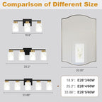5-Light Bathroom Light Fixtures, Modern Vanity Lights, Living Room, E26 Base - Image 5