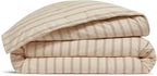 mixinni Striped Duvet Cover Set Queen Size, 3 Piece Cotton Linen Blend Bedding - Image 8