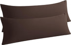 NTBAY Body Pillow Cases Set of 2, 2 Pack Brushed Microfiber 20x54 Inches by NTBAY