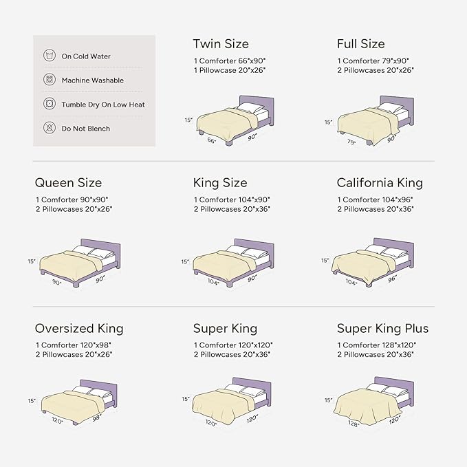 Andency King Size Comforter Set Heather Grey, 3 Pieces Boho Soft Lightweight - Image 9