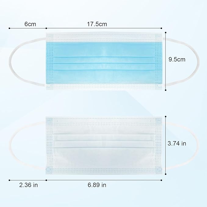 DR.MOXA 50 Pack Disposable Face Masks, Medical Grade 3 Ply Masks - Image 5