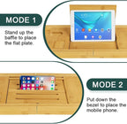 BFTOU Bamboo Bathtub Tray Expandable Bath Table Tray Bathtub Caddy - Image 6