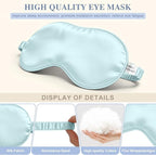Silk Sleep Mask, Eye Mask for Sleep Women Men, Mulberry Sleeping Mask - Image 4