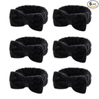 Casoty 6 Pcs Black Spa Headband, Bow Hair Band, Hair Band by Casoty