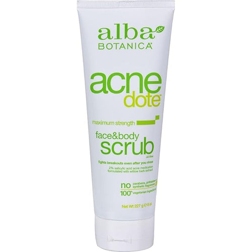 Alba Botanica Natural Acnedote Face & Body Scrub, 8 Fl Oz by AlbaBotanica