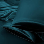 Aormenzy Satin Body Pillow Cover Set of 2, 20x54 Inches Dark Teal Case - Image 5