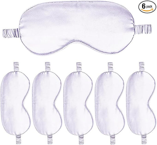 6PACK Silk Sleep Mask Satin Eye Masks Blackout Silky Eyeshade Cover Soft by WJingYiJia