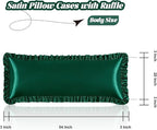 Homiest Ruffle Satin Body Pillow Cover, Silky Satin Body Pillowcase - Image 3