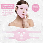 ZNÖCUETÖD Face Ice Mask Facial Ice Packs Gel Hot Cold Compress - Image 7
