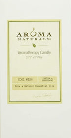 Aroma Naturals Holiday Essential Oil Vanilla & Peppermint Scented Pillar Candle - Image 4