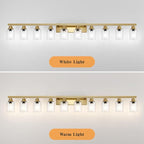 Gold Bathroom Vanity Light, 10-Light Brushed Gold Bathroom Light Fixtures - Image 8