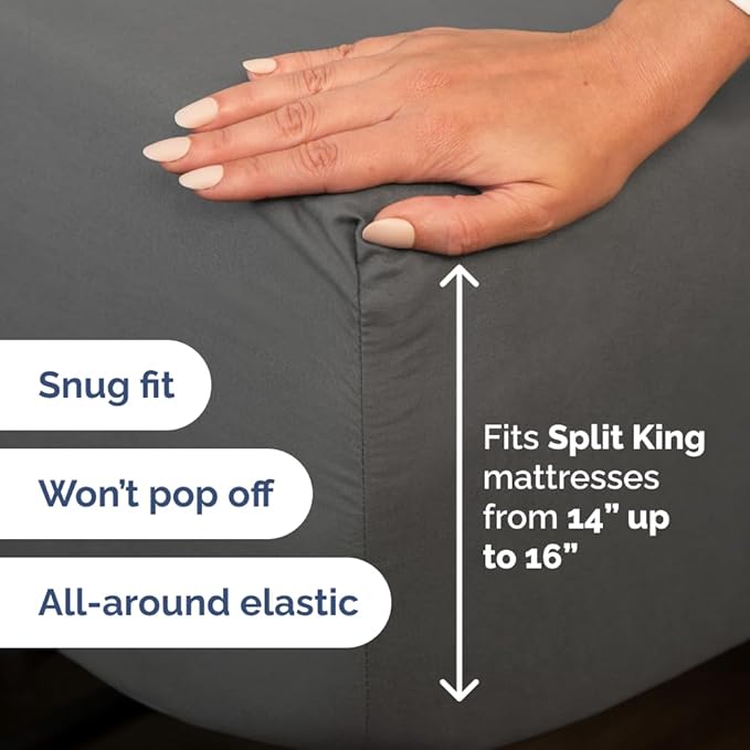 Flex Top Split Head King 4 Piece Sheet Set - Image 4