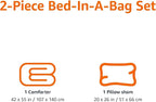Amazon Basics 2 Piece Microfiber Kid's Comforter and Pillow Sham Set, Bright - Image 3
