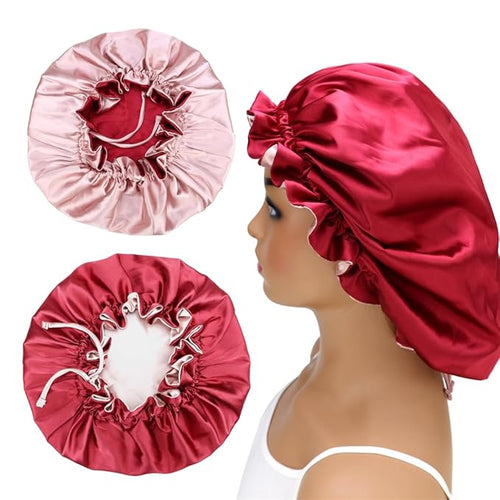 Adjustable Silk Satin Bonnet Hair Care Caps by Sugarmelon