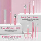 10 in 1 Manicure kit for Women Professional Pink Nail kit, Nail Care kit and - Image 5