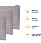 Queen Sheets Pinstripe Gray - Image 3