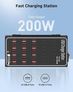 200W USB~c Charging Station, 40 Port USB~C Charger Block, Fast Charging Station - Image 2