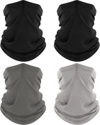 ROXUN 4 Pack Neck Gaiter, Cooling Breathable Face Mask UV Protection Scarf by Roxun