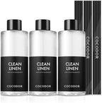 COCODOR Reed Diffuser Oil Refill/Clean Linen /6.7oz / 3 Pack/Aromatherapy by COCODOR