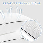 JOLLYVOGUE Pillows Standard/Full Size Set of 2, Hotel Collection Bed Pillows - Image 5