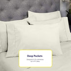 Queen Sheets Ivory - Image 5
