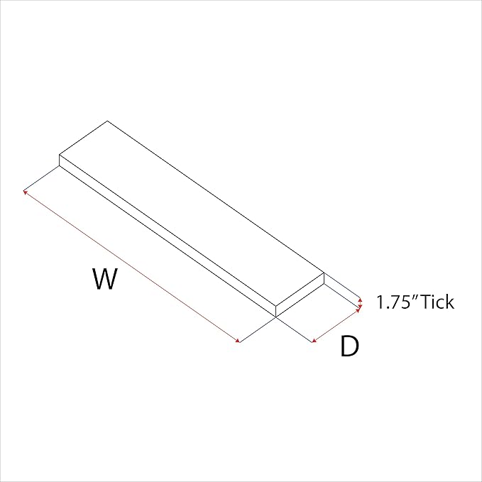 URBANDI, Rustic Floating Shelves, Hidden Bracket, Solid Wood, Heavy Duty - Image 3