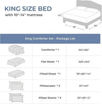 Sasttie King Size Comforter Set, 7 Pieces Bed in a Bag King, Complete Bedding - Image 7