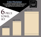 Elvana Home Ultra Soft 6 Pack Cotton Towel Set, Contains 2 Bath Towels 28x55 - Image 7