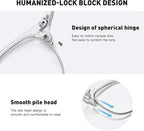 Blue Light Blocking Glasses Vintage Half Frame UV Clear Lens Anti Eyestrain - Image 5
