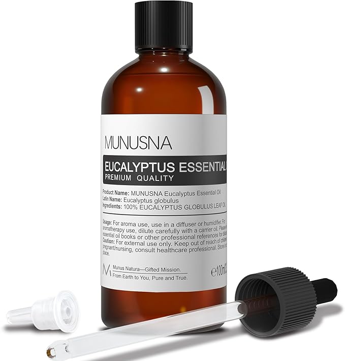Eucalyptus Essential Oil, Premium Grade Pure Eucalyptus Oils 100ML, 100% by MUNUSNA