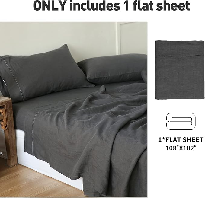Simple&Opulence French Linen Flat Sheet - Image 6