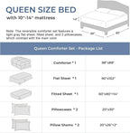Sasttie Queen Comforter Set, 7 Pieces Bed in a Bag Queen, Complete Bedding Set - Image 7