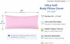 EVOLIVE Body Pillow Cover 21"x54", Ultra Soft Microfiber Pillowcase - Image 3