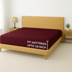 Feather & Stitch 1 Piece Fitted Sheet Full Size, 100% Cotton Damask Sateen Weave - Image 5