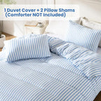 ROSE&RISY Blue Queen Duvet Cover Set, 3 Pieces Soft Bedding Queen Set, - Image 2