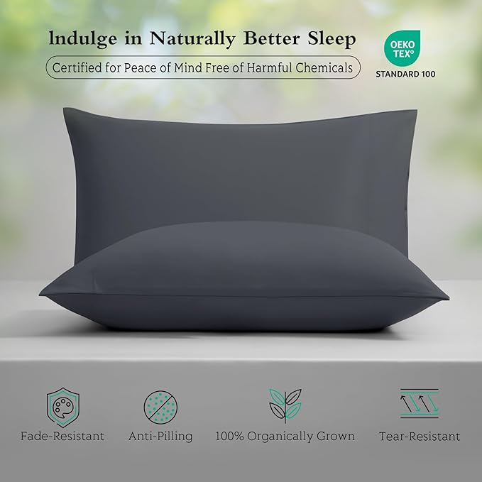 Cooling Pillowcases King Size Set of 2, Viscose Derived from Bamboo - Image 3