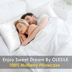 OLESILK Silk Body Pillowcase 20x54 Zippered: 100% Mulberry Silk - Image 6