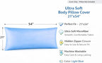 EVOLIVE Body Pillow Cover 21"x54", Ultra Soft Microfiber Pillowcase - Image 3