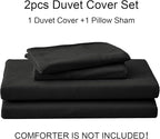 PURE ERA Jersey Knit Duvet Cover Set 100% T-Shirt Cotton Super Soft Comfy 2pc - Image 7