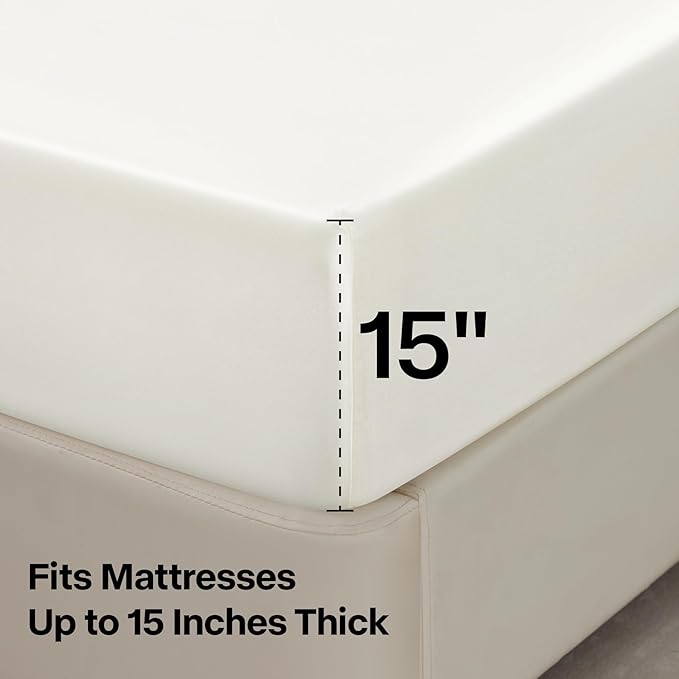 BEDELITE Satin Fitted Sheet and Pillowcase Set, Luxury Soft Similar to Silk - Image 5