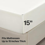 BEDELITE Satin Fitted Sheet and Pillowcases Set, Soft Similar to Silk Bottom - Image 5