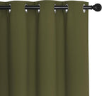 NICETOWN Olive Bedroom Curtains 72 inches Long, Grommet Blackout Thermal - Image 7